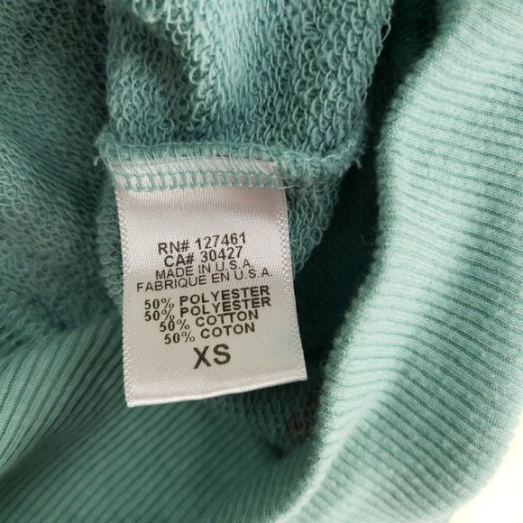 Wildfox Hibiscus Dreams Floral Sweatshirt Womens XS Turquoise Tropical Pullover - Picture 7 of 9